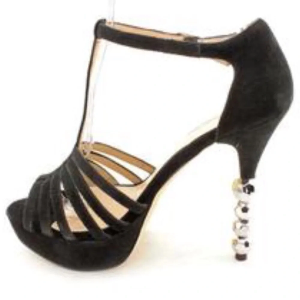 INC International Concepts Black Suede Platform w/ Embellished 
